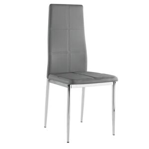 KONDELA Lera jedálenská stolička sivá / chrómová