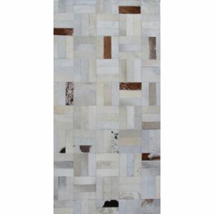 TEMPO KONDELA Typ 1 kožený koberec 70x140 cm vzor patchwork