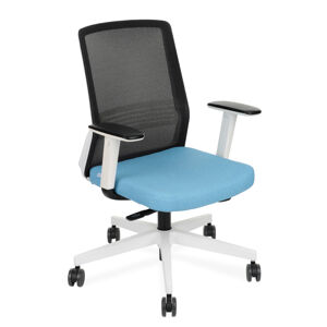 NABBI Cupra WS kancelárska stolička s podrúčkami svetlomodrá / čierna / biela