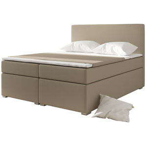 NABBI Diana 180 čalúnená manželská posteľ s úložným priestorom béžová