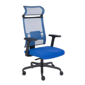 NABBI Elonix kancelárska stolička s podrúčkami modrá / čierna