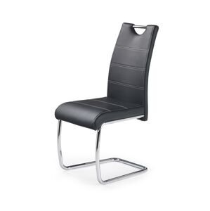 HALMAR K211 jedálenská stolička čierna / chróm