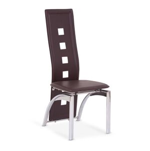 HALMAR K4 jedálenská stolička hnedá / chróm