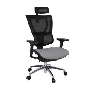 NABBI Iko Color B kancelárska stolička s podrúčkami tmavosivá / čierna / chróm