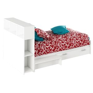 TEMPO KONDELA Alexia jednolôžková posteľ s úložným priestorom biela