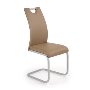 HALMAR K371 jedálenská stolička béžová / chróm