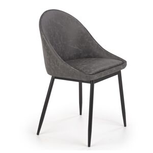 Jedálenská stolička K406 - tmavosivá / čierna
