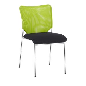 TEMPO KONDELA Altan konferenčná stolička zelená / čierna / chróm