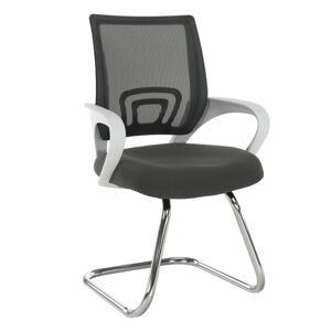 KONDELA Sanaz Typ 3 konferenčná stolička sivá / biela