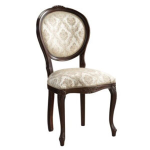TARANKO Krzeslo L rustikálna jedálenská stolička wenge / béžovo-hnedý vzor (B4 103A)