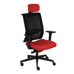 NABBI Libon BS HD kancelárska stolička s podrúčkami červená / čierna