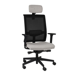 NABBI Libon BS HD kancelárska stolička s podrúčkami sivá / čierna