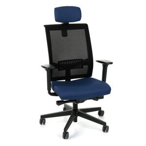 NABBI Libon BS HD kancelárska stolička s podrúčkami tmavomodrá / čierna