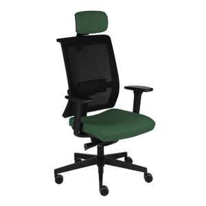 NABBI Libon BS HD kancelárska stolička s podrúčkami tmavozelená / čierna
