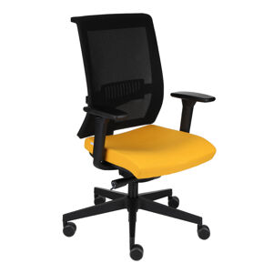 NABBI Libon BS kancelárska stolička s podrúčkami žltá / čierna