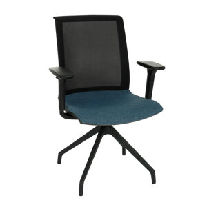 NABBI Libon Cross BS R1 konferenčná stolička s podrúčkami modrá / čierna