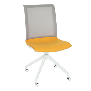 NABBI Libon Cross Roll WS konferenčná stolička žltá / sivá / biela