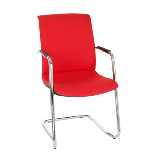 NABBI Libon V BT Arm konferenčná stolička s podrúčkami červená / čierna / chróm