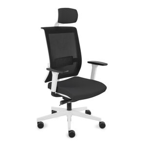 NABBI Libon WS HD kancelárska stolička s podrúčkami čierna / biela