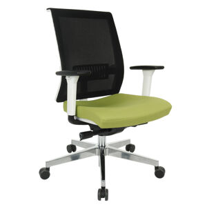 NABBI Libon WS kancelárska stolička s podrúčkami zelená / čierna / biela / chróm