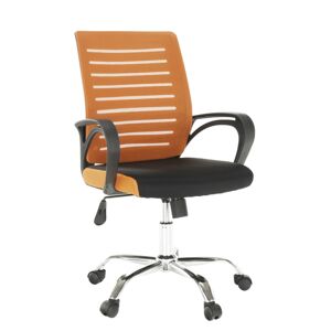 Kancelárska stolička Lizbon New - oranžová / čierna