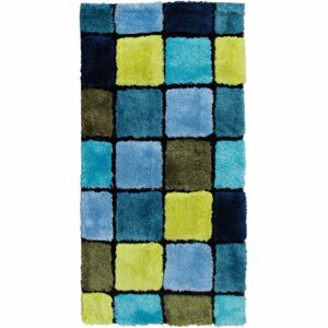 TEMPO KONDELA Ludvig koberec 80x150 cm svetlomodrá / tmavomodrá / zelená