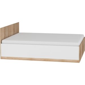 MEBLOCROSS Maximus MXS-18 160 manželská posteľ s roštom sonoma svetlá / biely lesk