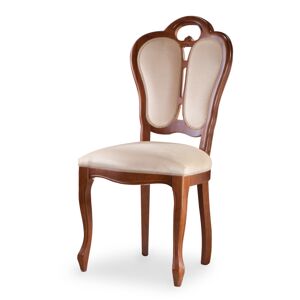 TARANKO Krzeslo K rustikálna jedálenská stolička nový orech / béžová (Prestige-A3 74)