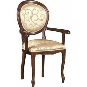 TARANKO Krzeslo O rustikálne jedálenské kreslo nový orech / hnedý vzor (A4 0904)
