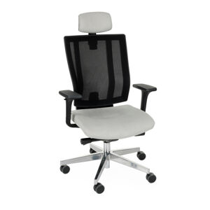 NABBI Mixerot BS HD kancelárska stolička s podrúčkami sivá / čierna / chróm