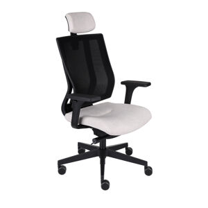 NABBI Mixerot BS HD kancelárska stolička s podrúčkami svetlosivá / čierna
