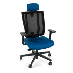 NABBI Mixerot BS HD kancelárska stolička s podrúčkami tmavomodrá (Flex 03) / čierna
