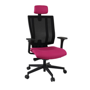NABBI Mixerot BS HD kancelárska stolička s podrúčkami tmavoružová / čierna