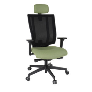 NABBI Mixerot BS HD kancelárska stolička s podrúčkami zelená / čierna