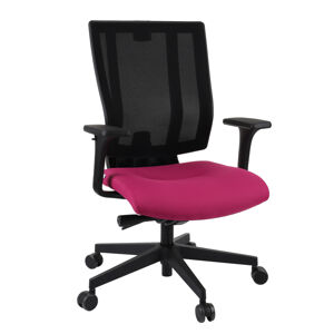 NABBI Mixerot BS kancelárska stolička s podrúčkami tmavoružová / čierna