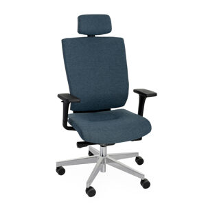NABBI Mixerot BT HD kancelárska stolička s podrúčkami modrá / čierna / chróm