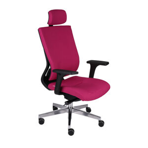 NABBI Mixerot BT HD kancelárska stolička s podrúčkami tmavoružová / čierna / chróm