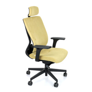 NABBI Mixerot BT HD kancelárska stolička s podrúčkami žltá / čierna