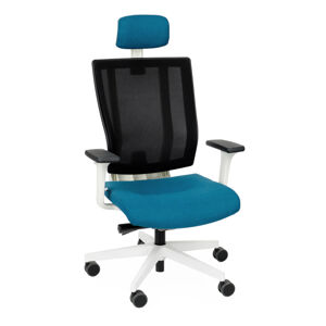 NABBI Mixerot WS HD kancelárska stolička s podrúčkami petrolejová / čierna / biela
