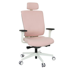 NABBI Mixerot WT HD kancelárska stolička s podrúčkami ružová / biela