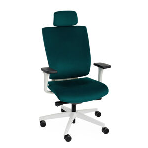 NABBI Mixerot WT HD kancelárska stolička s podrúčkami tmavozelená / biela