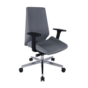 NABBI Munos B kancelárska stolička s podrúčkami sivá / chróm