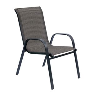 NABBI Arkadia záhradná stolička grafit / sivohnedá