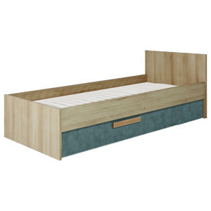 NABBI Aurin B jednolôžková posteľ (váľanda) s roštom pieskový buk / peltro