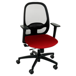 NABBI Nedim BS kancelárska stolička s podrúčkami červená / sivá / čierna