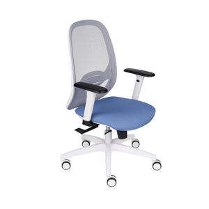 NABBI Nedim WS kancelárska stolička s podrúčkami modrá (Kosma 13) / sivá / biela