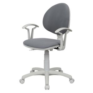 NOWY STYL Smart White detská stolička na kolieskach s podrúčkami šedá (M47)