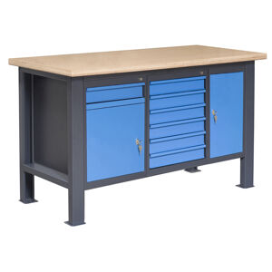 NABBI PL02L/P2P3P10 pracovný stôl grafit / modrá