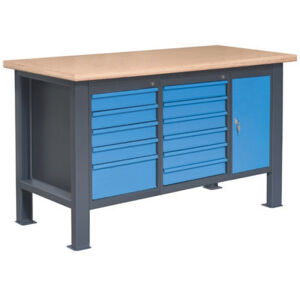 NABBI PL02L/P6P3P10 pracovný stôl grafit / modrá