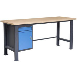 NABBI PL03L/P2 pracovný stôl grafit / modrá